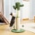 Cactus Cat Tree Cat Scratcher with Sisal Scratching Post and Interactive Dangling Ball For Perspective: back
