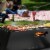 Portable BBQ Barbecue Grill Foldable Charcoal Grill Camping Garden Outdoor Travel Perspective: back