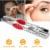 LED Eyebrow Tweezer Stainless Steel Make Up Tweezer with LED Light Rubber Finger Pads Perspective: back