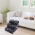 3 Steps Pet Stairs for Dogs and Cats - White claw with black bottom Perspective: back