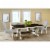 Sunny Designs Carriage House 34  Slat Back Wood Bench in White/Dark Brown Perspective: back
