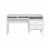Prepac Milo Computer Desk with Side Storage and 2 Drawers in White Perspective: back