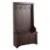 Prepac Wide Hall Tree with Shaker Doors in Espresso Perspective: back