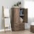 Prepac Salt Spring 2 Door Armoire in Drifted Gray Perspective: back