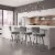 Amisco Akers 30.25  Polyester Swivel Bar Stool in Heather Light Gray/Glossy Gray Perspective: back