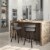 Amisco Eller 27  Faux Leather Swivel Counter Stool in Taupe Gray/Black Perspective: back
