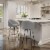 Amisco Nelly 31  Polyester Swivel Bar Stool in Heather Light Gray/Black Perspective: back