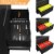 AOBABO 4 Drawer Lateral File Cabinet w/ Lock for Letter/Legal Size Paper, Black Perspective: back