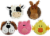 Multipet 7 in Sub-Woofer Dog Toy - Assorted Perspective: back