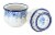 Blue Rose Polish Pottery Sybil French Butter Dish Perspective: back