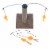 SmartyKat Scratch 'N Spin Carpet Scratching Post with Spinning Wand Toys Perspective: back