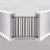 KidCo Angle Mount Safeway Stair Top Quick Release Bamboo Baby Pet Gate, Gray Perspective: back