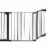 KidCo Custom Fit Auto Closing HearthGate Baby or Fireplace Gate Enclosure, Black Perspective: back