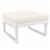 Siesta ISP137F-WHI-CNA Mykonos Ottoman with Sunbrella Natural Cushion - White Square Perspective: back