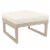Siesta ISP137F-DVR-CNA Mykonos Ottoman with Sunbrella Natural Cushion - Taupe Square Perspective: back