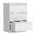 AOBABO 3 Drawer Lateral File Cabinet w/ Lock for Letter/Legal Size Paper, White Perspective: back