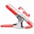 Wideskall 6  inch Metal Spring Clamps w/ Red Rubber Tips Clips (Pack of 12) Perspective: back