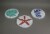 Set of 3 Cement Wall Hanging Circular Scallop Seahorse Starfish Home Decor Sculptures Perspective: back