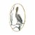 Hand-Painted Metal Pelican Open Work Wall Hanging 24 Inch Diameter Coastal Decor Perspective: back