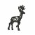 Rustic Brown Cast Iron Open Work Deer Wall Hanging 11.5 Inches High Buck Stag Perspective: back