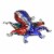7 In Multicolor Blown Glass Octopus Paperweight Figurine Home Decor Sculpture Perspective: back