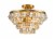 Adeline 9-Light Gold Faceted Semi-Flush Mount Crystal Chandelier Perspective: back