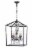 Alena 4-Light Antique Black Farmhouse Crystal Foyer Lantern Chandelier Perspective: back
