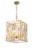 Cynthia 4-Light Gold Square Modern Glam Crystal Lantern Chandelier Perspective: back