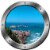 VWAQ Ocean Cliff View Silver Porthole Window Peel and Stick Vinyl Wall Art Decal Perspective: back