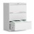 AOBABO 3 Drawer Lateral File Cabinet w/ Lock for Letter/Legal Size Paper, White Perspective: back