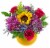 Festival of Flowers Fresh Arrangement in Vase Perspective: back