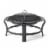 30  Portable Outdoor Fire Pit With Poker & Spark Attester, Camping, Patio Perspective: back