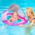SwimWays Baby Spring Inflatable Round Pool Float w/ Protective Canopy, Pink Fish Perspective: back