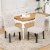 Costaelm Jameson Fabric Tufted Dining Side Chair in Beige Perspective: back