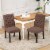 Costaelm Jameson Fabric Tufted Dining Side Chair 2 Pc Set in Brown Perspective: back
