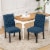 Costaelm Jameson Fabric Tufted Dining Side Chair 2 Pc Set in Blue Perspective: back