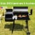 SUGIFT Heavy-Duty Charcoal Grill Offset Smoker with Cover in Black Perspective: back