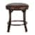 Hillsdale Hastings Faux Leather Backless Vanity Stool in Antique Bronze/Brown Perspective: back