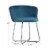 Hillsdale Furniture Marisol Metal Vanity Stool in Blue Fabric Perspective: back