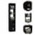 TUHOME Black Modern Engineered Wood Malaga 63  One-Door Linen Cabinet Perspective: back