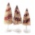 Christmas Candy Cane Bottle Brush Trees Set Of Three Snow Glittered Lc0691 Perspective: back