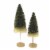 Christmas Red/Green Bottle Brush Trees Plastic Gold Glittered Two -Toned Lc0693 Perspective: back