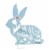 Easter Hello Spring Bunny Sign Wood Glittered Hello Rl1710 Perspective: back