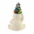 Christmas Retro Candy Cane Snowman W/Tree Polyresin Bottle Brush Tree Tj1354 Perspective: back