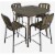 Cole Reclaimed Solid Wood Counter Chair in Brown with Black Metal Frame Perspective: back