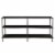 Noah 3-Tier Forged Cast Iron Media Console in Black with Acid Etched Top Perspective: back