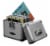 Odyssey KROM Series Record Utility Case for 70 12  Vinyl Records & LPs, Silver Perspective: back