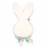 Easter Hanging Bunny Head With Bow Polyresin Rabbit Tie-Dyed Fabric 0808757 Perspective: back