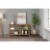 HomeRoots 30  2-shelf Low Horizontal Modern Wood Bookcase in Walnut Perspective: back