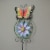 55 Inch High Butterfly Flower Kinetic Wind Spinner Metal Garden Stake Yard Decor Pinwheel Perspective: back